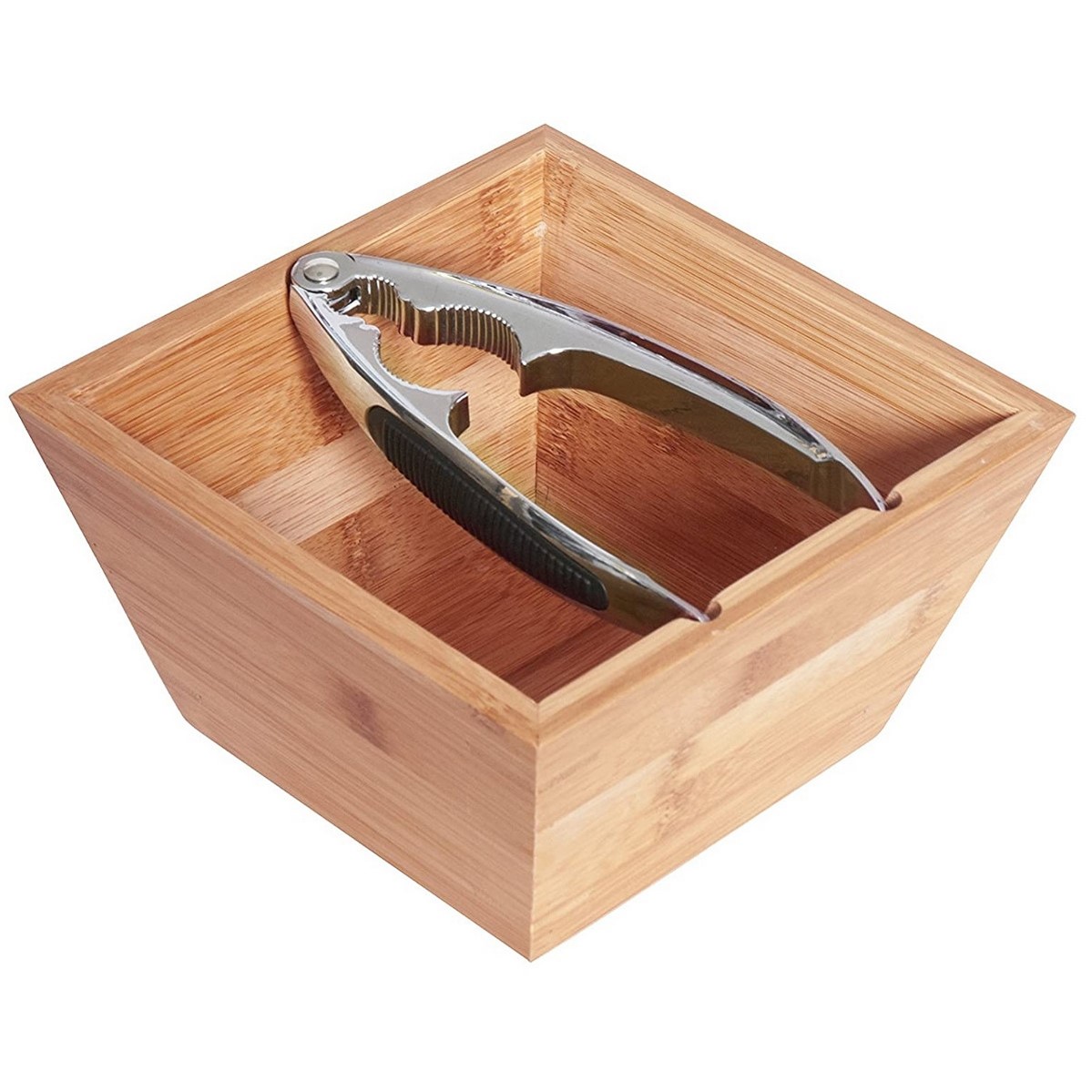 Ciotola portanoci in bambu' con schiaccianoci 